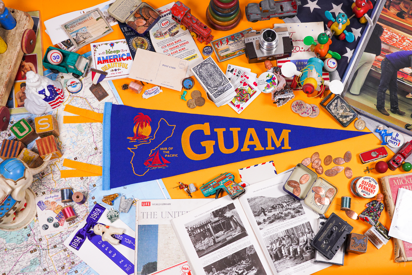 Guam Retro Wool Pennant