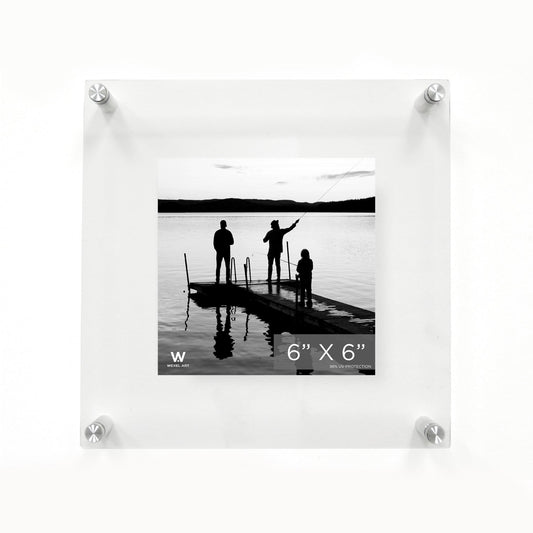 8x8" Modern UV-Grade Acrylic Floating Wall Frame