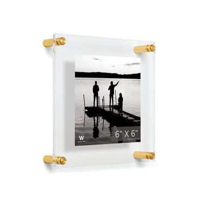 8x8" Modern UV-Grade Acrylic Floating Wall Frame