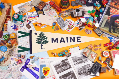Maine State Retro Wool Pennant