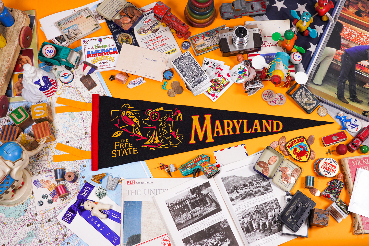 Maryland State Retro Wool Pennant