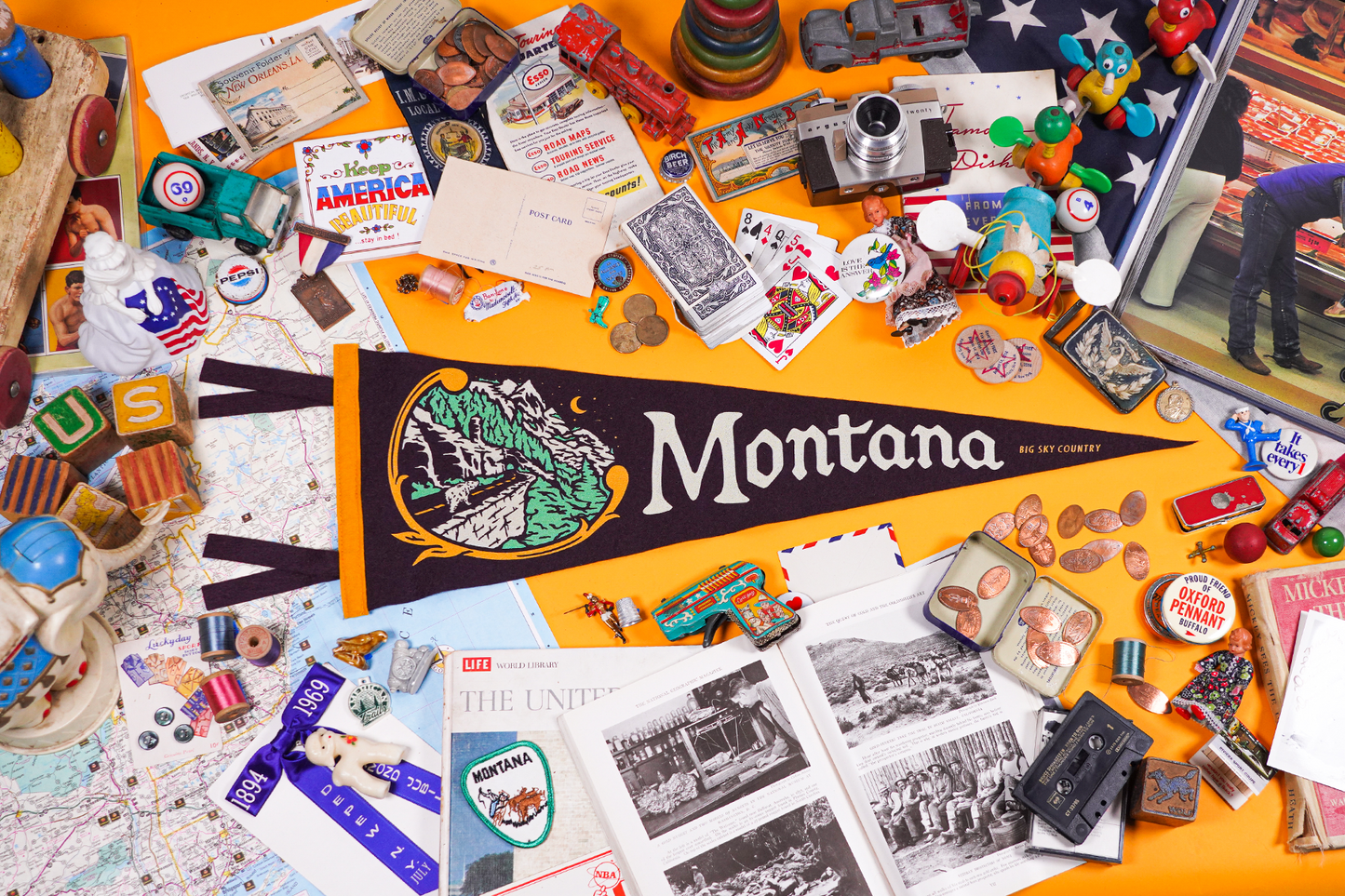 Montana State Retro Wool Pennant