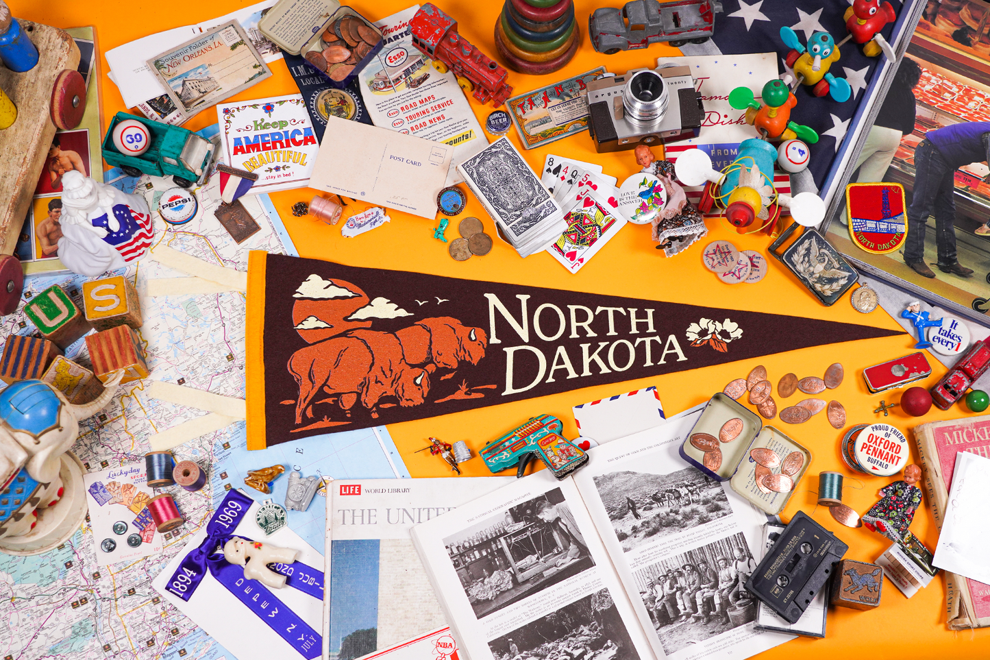 North Dakota State Retro Wool Pennant