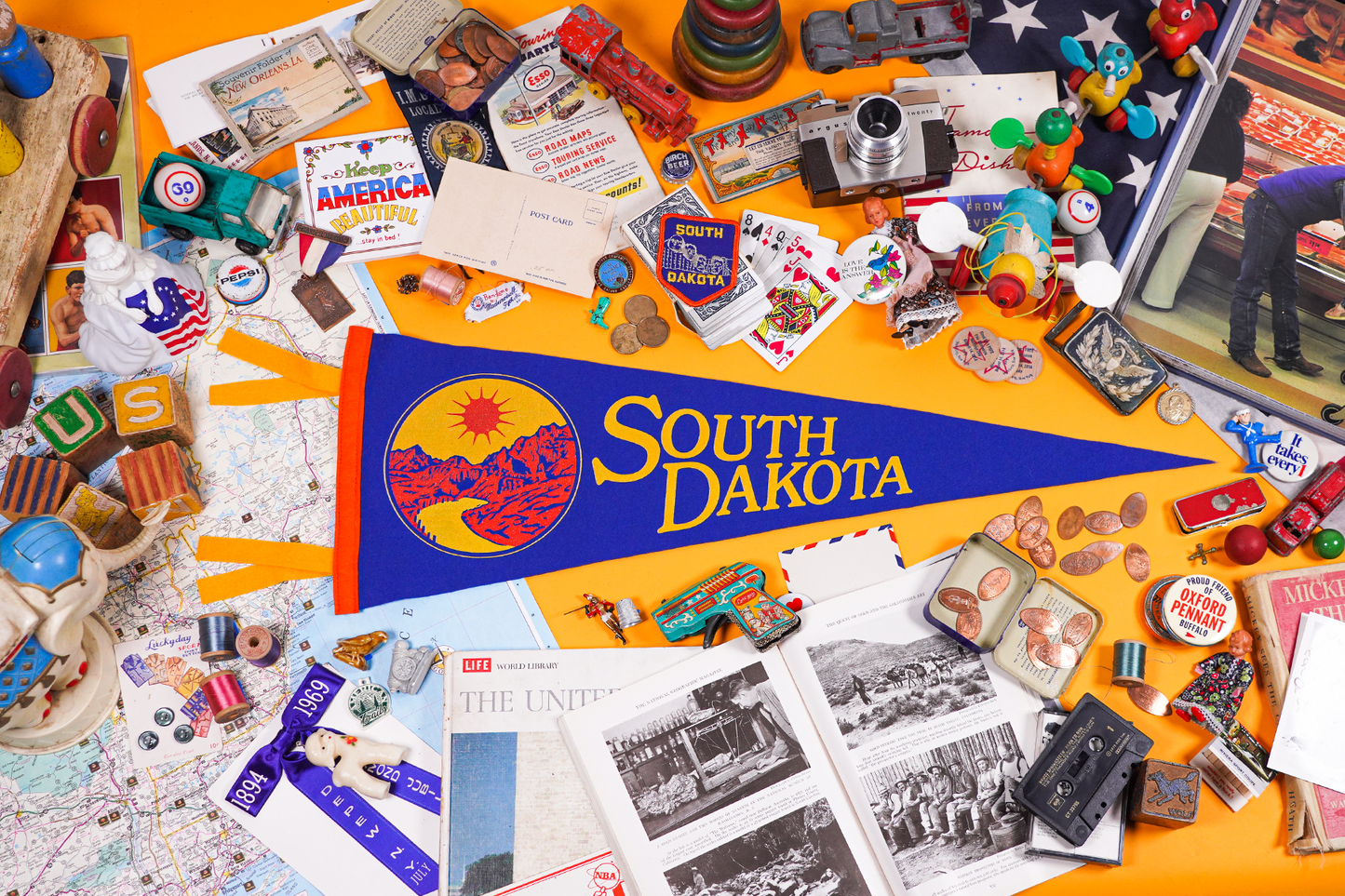 South Dakota State Retro Wool Pennant