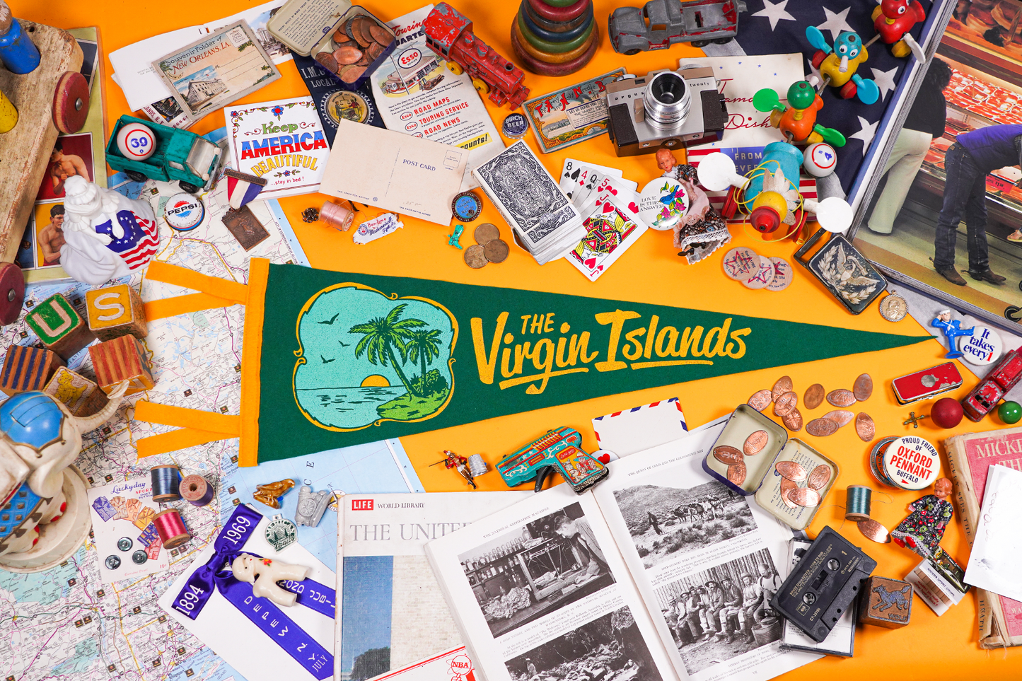 U.S. Virgin Islands Retro Wool Pennant