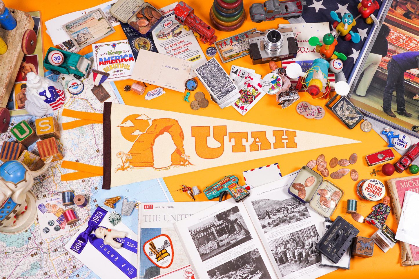 Utah State Retro Wool Pennant