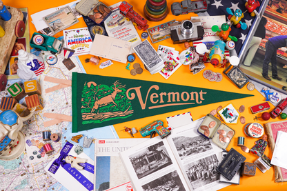 Vermont State Retro Wool Pennant