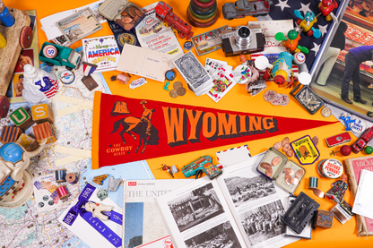Wyoming State Retro Wool Pennant