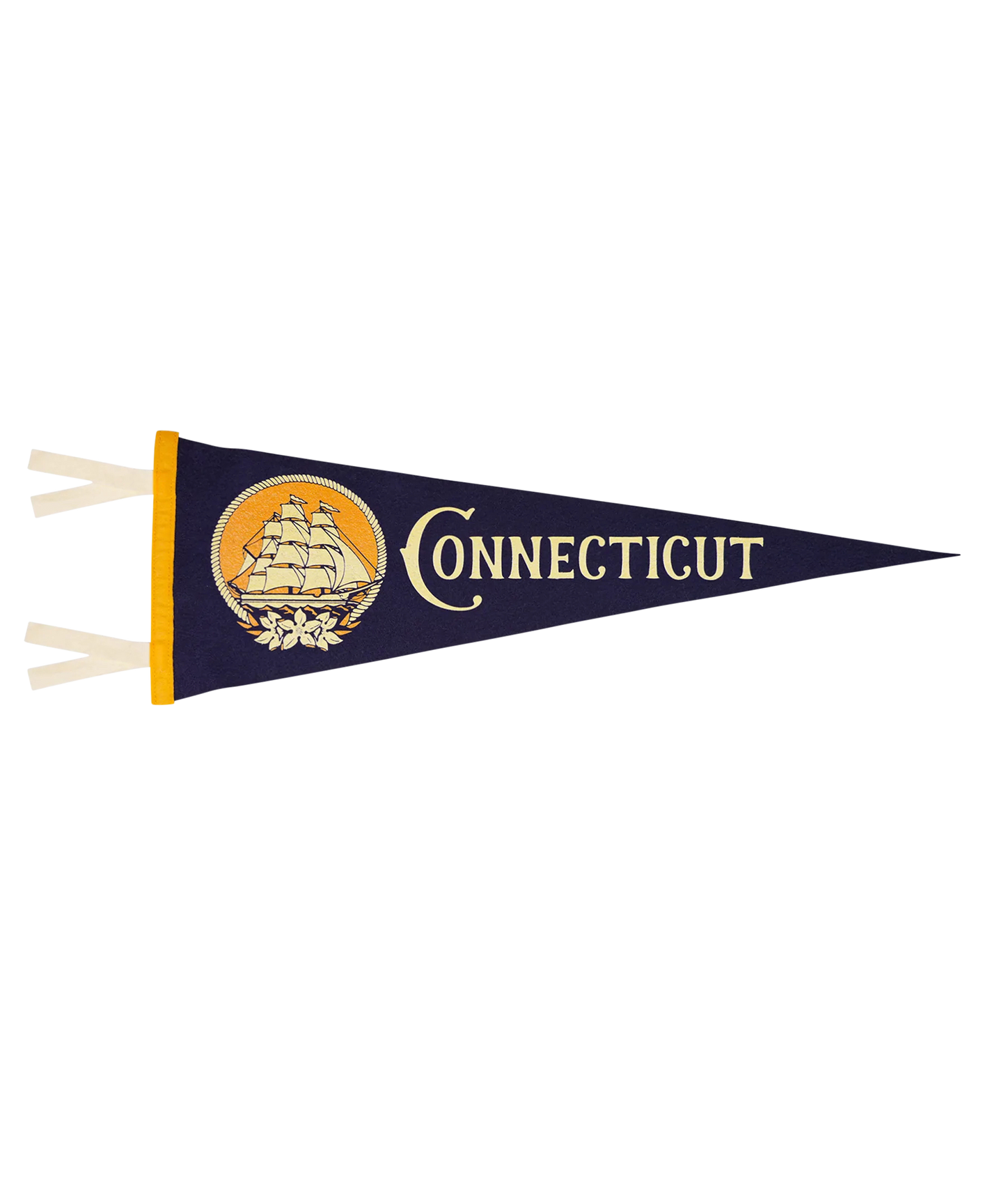 Connecticut State Retro Wool Pennant
