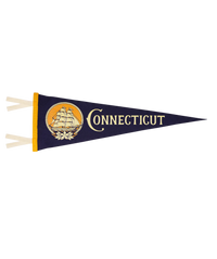 Connecticut State Retro Wool Pennant