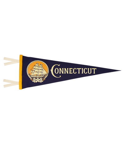 Connecticut State Retro Wool Pennant