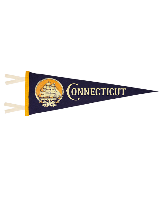 Connecticut State Retro Wool Pennant