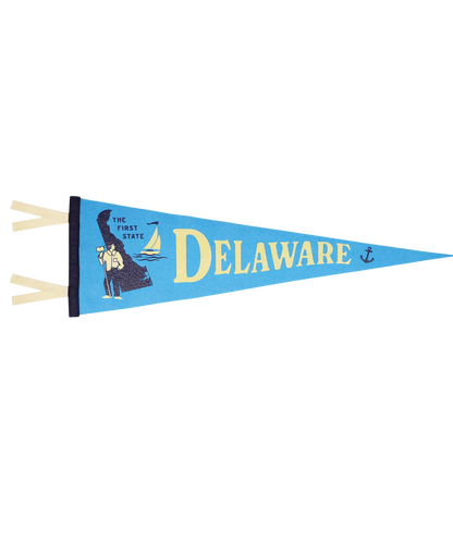 Delaware State Retro Wool Pennant