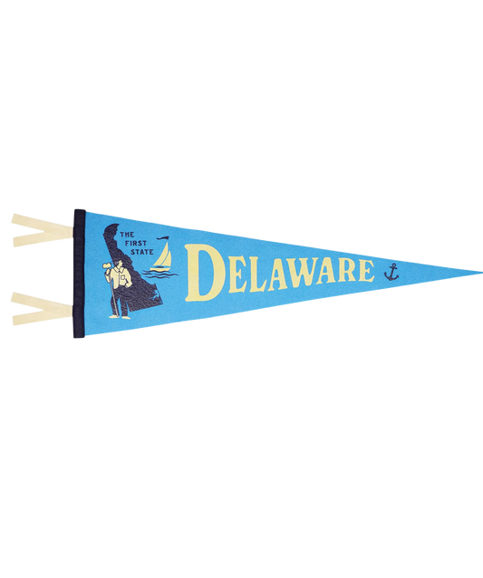 Delaware State Retro Wool Pennant