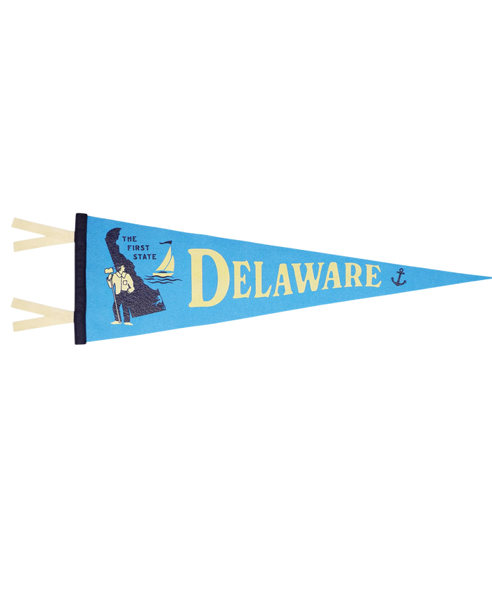 Delaware State Retro Wool Pennant