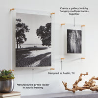 8x8" Modern UV-Grade Acrylic Floating Wall Frame
