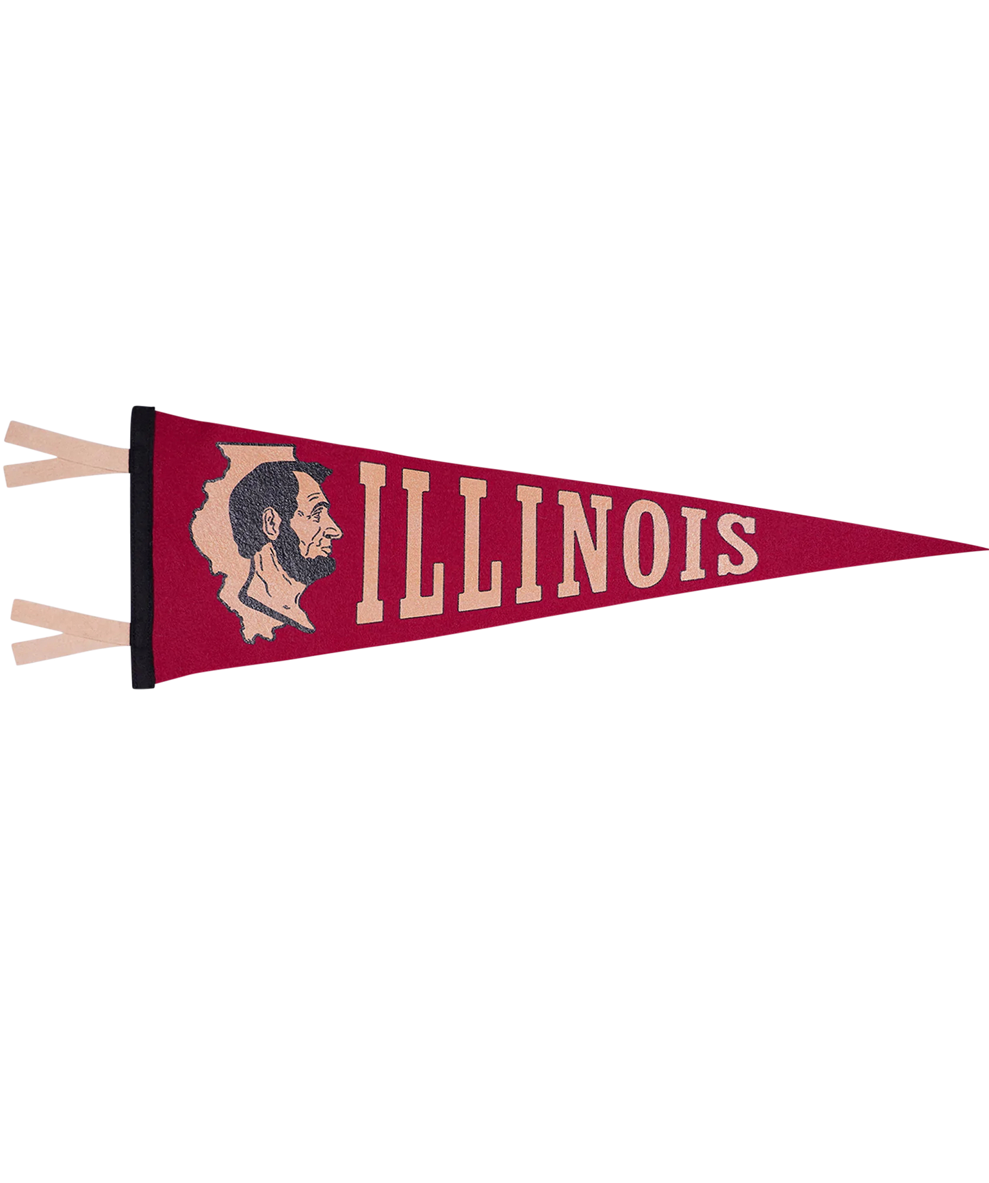 Illinois State Retro Wool Pennant