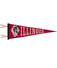Illinois State Retro Wool Pennant