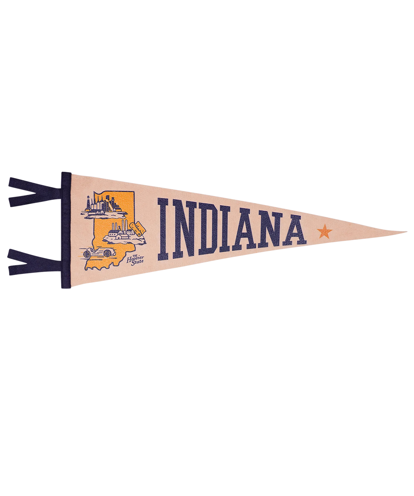 Indiana State Retro Wool Pennant
