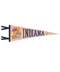 Indiana State Retro Wool Pennant