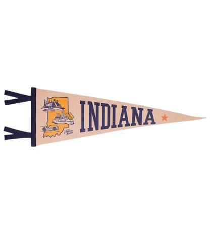 Indiana State Retro Wool Pennant