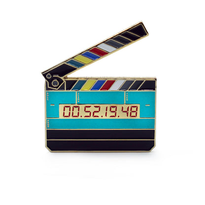 Jumbo Timecode Slate Enamel Pin (Glow in the Dark)
