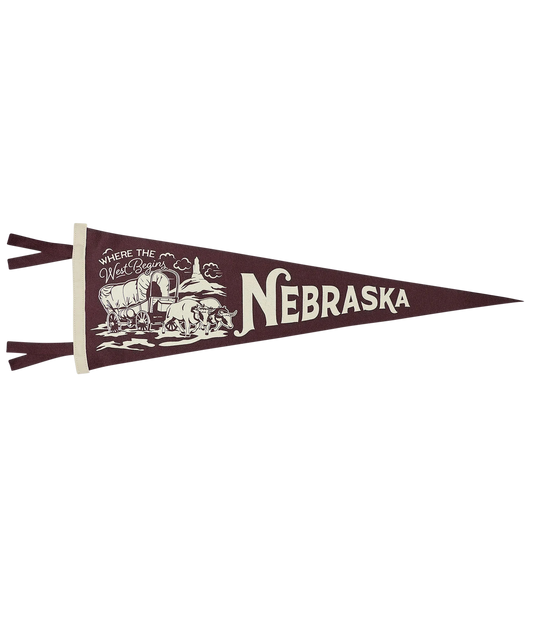 Nebraska State Retro Wool Pennant