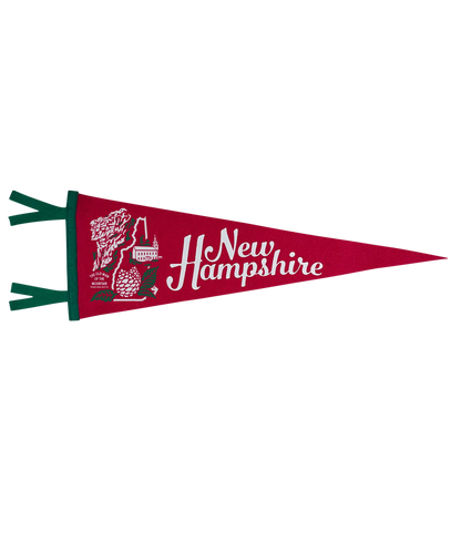 New Hampshire State Retro Wool Pennant