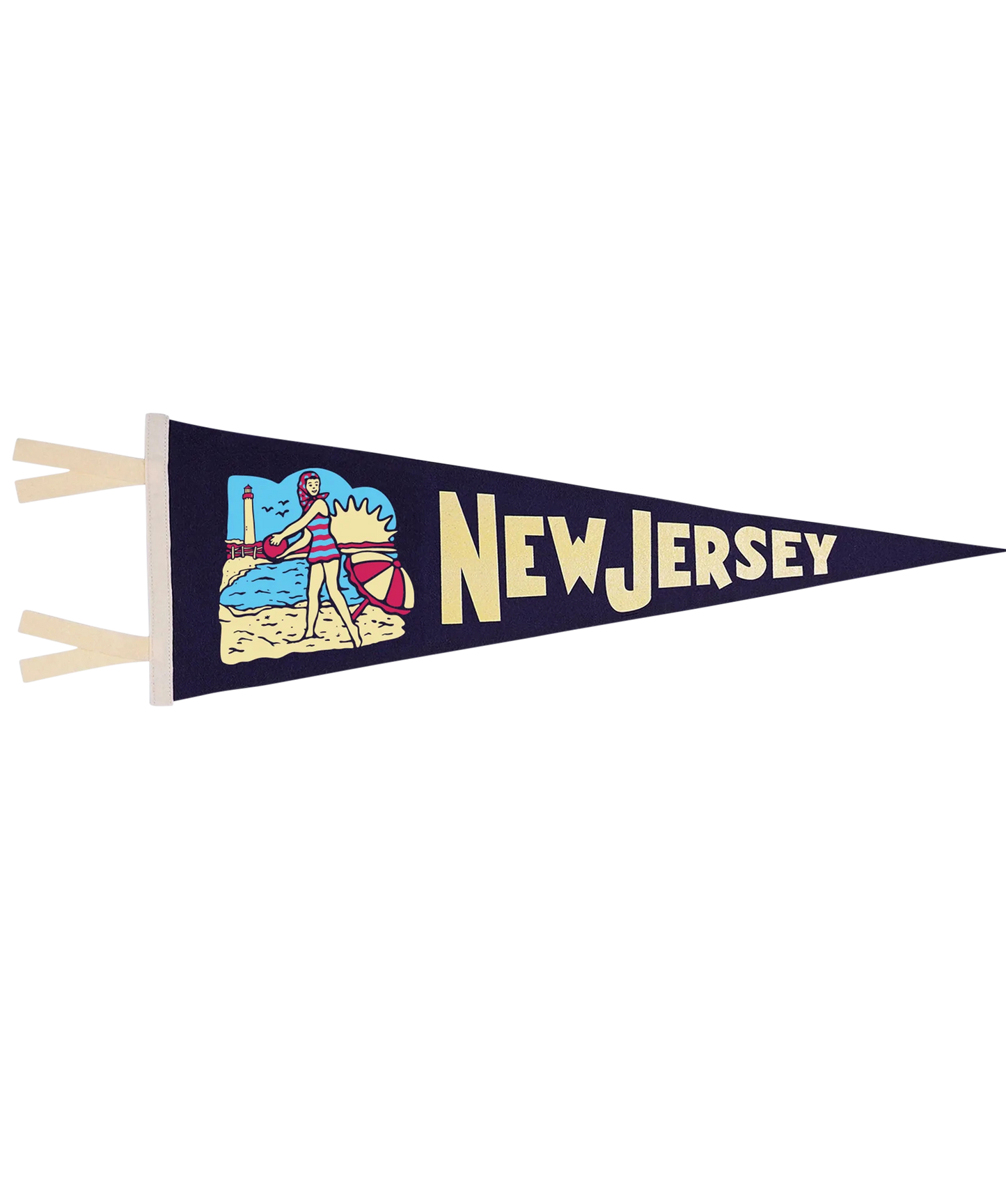 New Jersey State Retro Wool Pennant