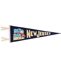 New Jersey State Retro Wool Pennant