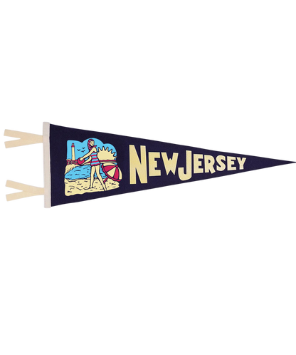 New Jersey State Retro Wool Pennant