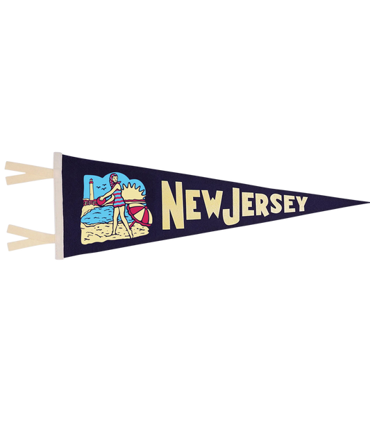 New Jersey State Retro Wool Pennant
