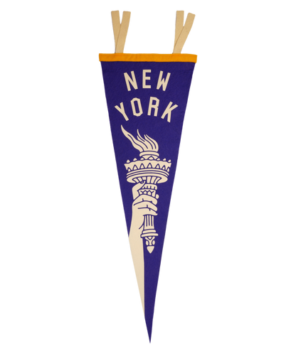 New York State Retro Torch Pennant