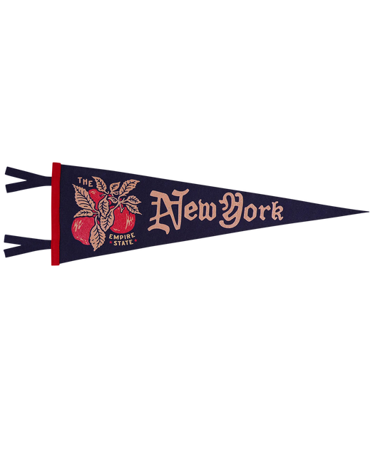 Vintage design of a State of New York pennant flag by Oxford Pennant