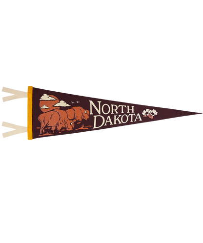 North Dakota State Retro Wool Pennant