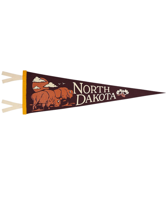 North Dakota State Retro Wool Pennant