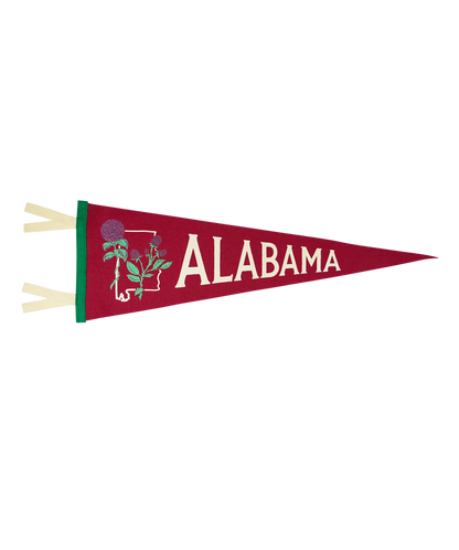 Alabama State Retro Wool Pennant