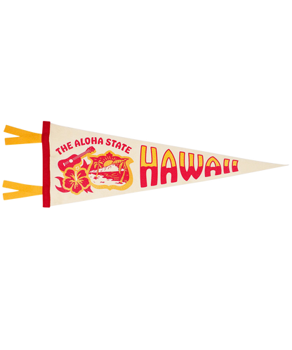 Hawaii State Retro Wool Pennant