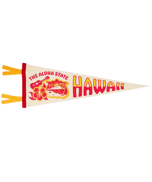 Hawaii State Retro Wool Pennant