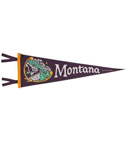 Montana State Retro Wool Pennant