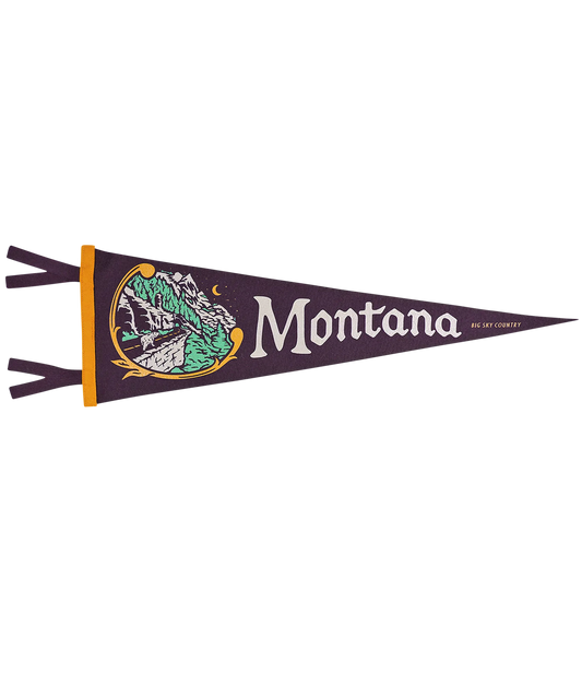 Montana State Retro Wool Pennant