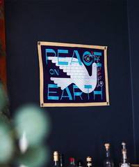 Peace On Earth Camp Flag • Invisible Creature x Oxford Pennant