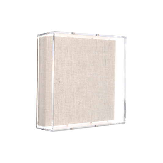 Modern UV-Grade Acrylic Shadowbox with Linen Canvas 2" Depth