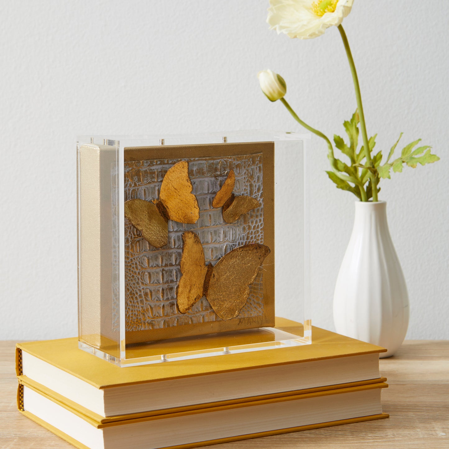 Modern UV-Grade Acrylic Shadowbox with Linen Canvas 2" Depth