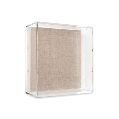 Modern UV-Grade Acrylic Shadowbox with Linen Canvas 3" Depth