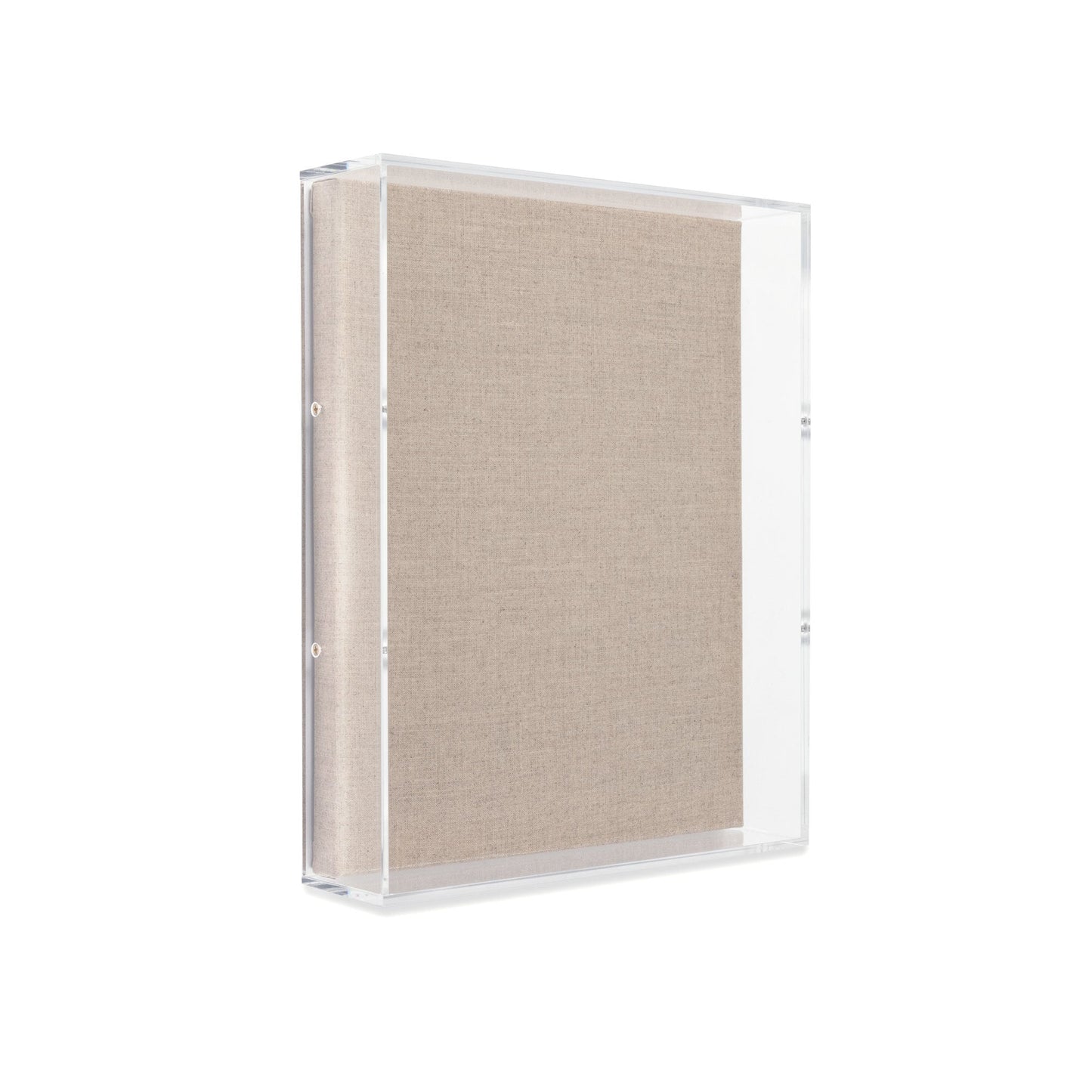 Modern UV-Grade Acrylic Shadowbox with Linen Canvas 3" Depth