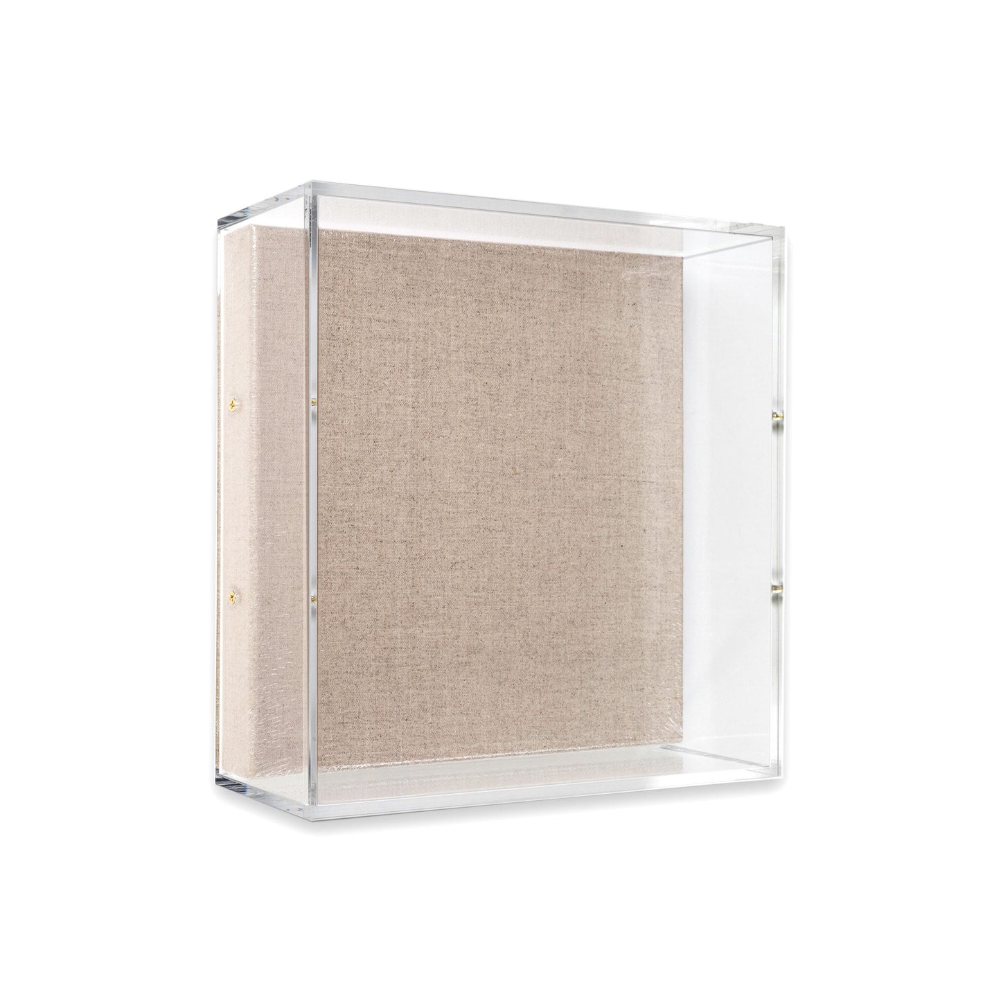 Modern UV-Grade Acrylic Shadowbox with Linen Canvas 3" Depth