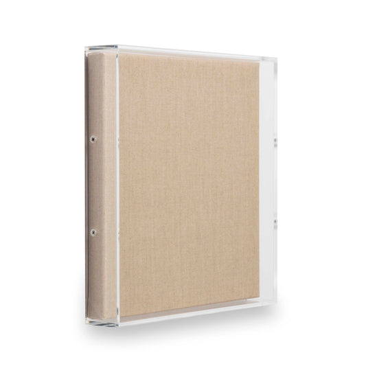 UV-grade Acrylic Shadowbox Linen Canvas Backing
