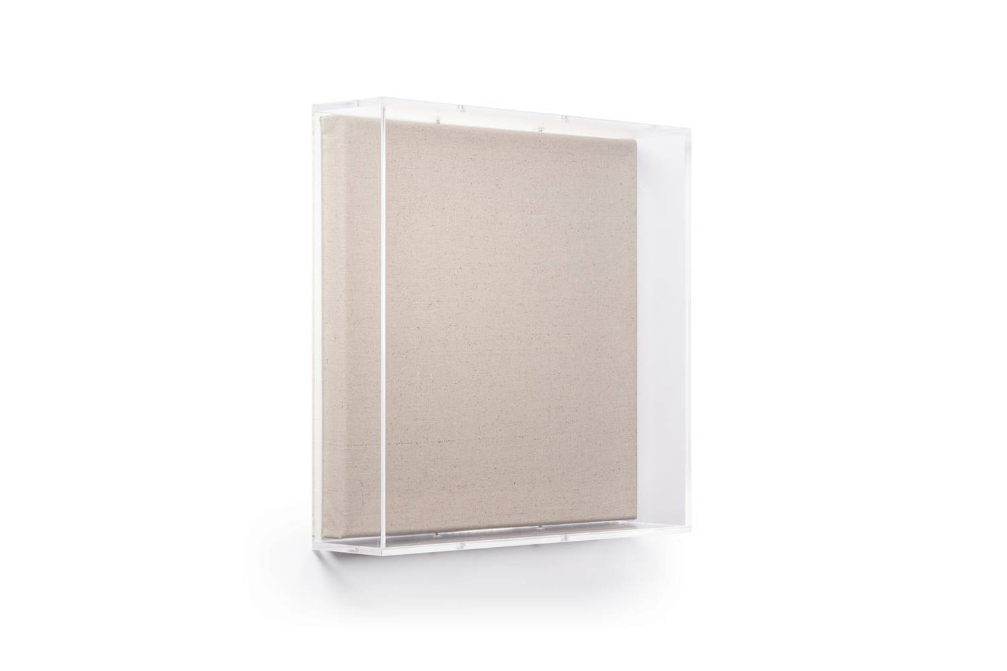 UV-grade Acrylic Shadowbox Linen Canvas Backing