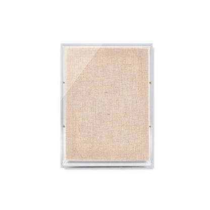 Modern UV-Grade Acrylic Shadowbox with Linen Canvas 2" Depth